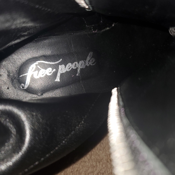 Free People 💜 Mara Purple Leather Platform Moto Ankle Boots, 5.5 - Picture 8 of 10